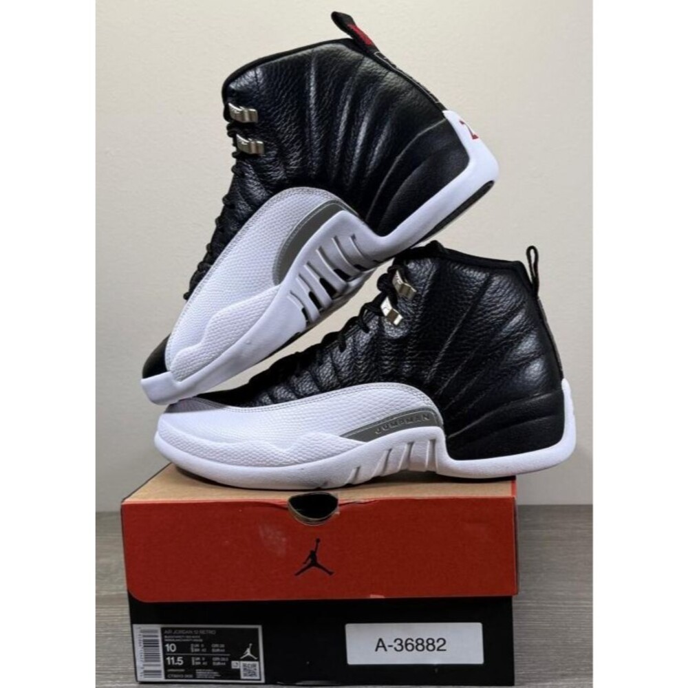 Nike Air Jordan 12 Retro Playoffs Black Varsity Red White Size 10 CT8013-006